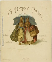 Illustration till ett lyckligt par av Frederick Weatherly, 1890