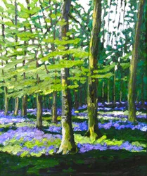 Bluebell Wood, 2009 (olja på duk)