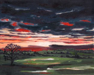 Vintersolnedgång, 2008