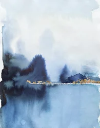 Guldhorisont – Blå landskap