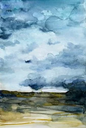 Stormigt väder över land