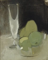 Gröna äpplen och champagneglas, 1934.