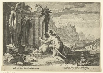 Cadmus frågar oraklet i Delphi vad han ska göra nu när han inte har kunnat hitta sin syster Europa Ovidius metamorfoser (serietitel)
