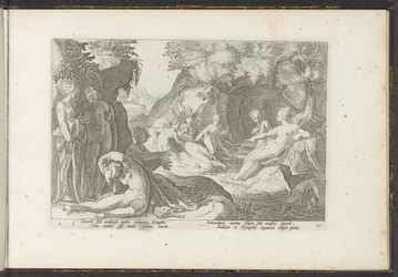 Diana upptäcker Callistos graviditet Ovidius metamorfoser (serietitel) Återskapanden av P. Ovidius Naso (serietitel)