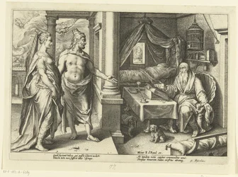 Juno och Jupiter konsulterar Tiresias Ovidius metamorfoser (serietitel)