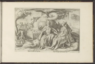Jupiter och Juno diskuterar vilket av könen som har större kärlekslust Ovidius metamorfoser (serietitel) Återskapanden av P. Ovidius Naso (serietitel)