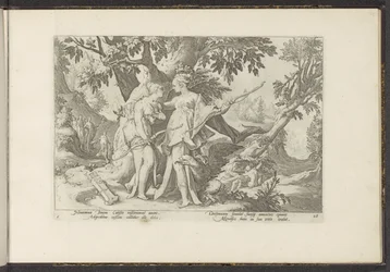 Jupiter förför Callisto i Dianas skepnad Ovidius metamorfoser (serietitel) Återskapanden av P. Ovidius Naso (serietitel)
