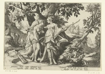 Jupiter förför Callisto i Dianas skepnad Ovidius metamorfoser (serietitel)