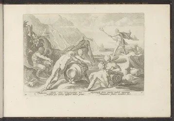 Neptunus och flodgudarna orsakar en översvämning Ovidius metamorfoser (serietitel) Återskapanden av P. Ovidius Naso (serietitel)