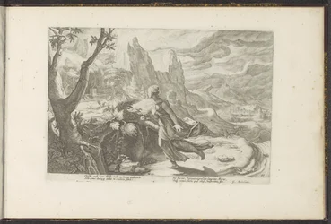 Thisbe flyr från ett lejon Ovidius metamorfoser (serietitel) Återskapanden av P. Ovidius Naso (serietitel)