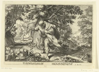Tiresias slår två parande ormar Ovidius metamorfoser (serietitel)