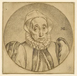 Bystbild av en äldre dam (Agatha Scholiers)