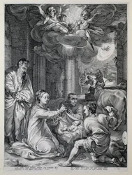 Tillbedjan av herdarna Mary