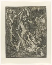Hercules besegrar Cacus Hercules en Cacus