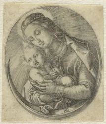 Maria med Kristusbarn på en halvmåne
