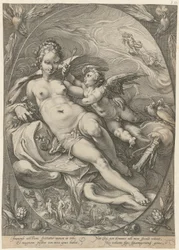 Venus och Cupido, blad 2 i serien ”Tre gudinnor”