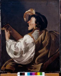 en sångare som ackompanjerar sig själv till lutan, säger också lutspelaren Målning av Hendrick ter Brugghen (eller Terbrugghen