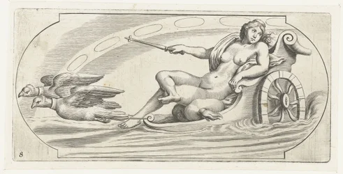 Aurora på en tidsvagn Nouveau Livre des Dieux et Deeßes De la Marine Bouckje of Sea Gods and Goddesses (serietitel)