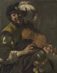 En ungdom som spelar violin