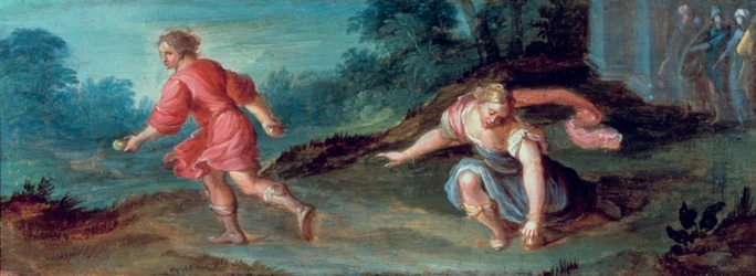 Atalanta och de gyllene äpplena, c1619.