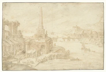 Obelisk bredvid ruiner Regions, Ruralities, Fundorum (...) (serietitel)
