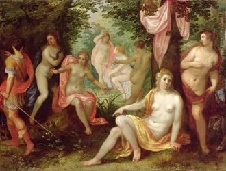 Diana and Acteon, 1608 (oil on copper)