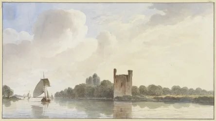 Ruinerna av Huis te Merwede nära Dordrecht aan de Maas
