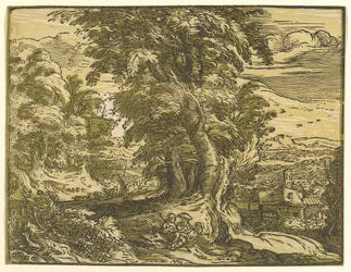 Landskap med sittande par, efter 1595.