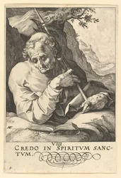 Matteus, från Kristus, apostlarna och Paulus med trosbekännelsen, ca. 1589.