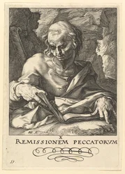 Den helige Simon, från Kristus, apostlarna och den helige Paulus med trosbekännelsen, ca. 1589.