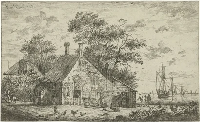 Gård vid en flod