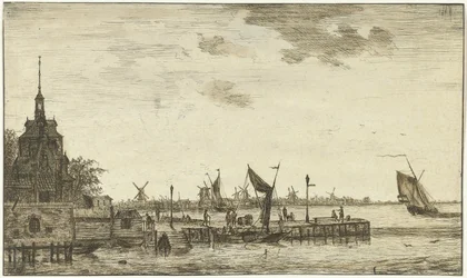 Utsikt över hamnen på Oude Hooft i Rotterdam