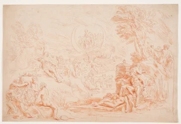 Landskap med allegoriska figurer
