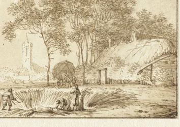 Gräsklippare på en gård
