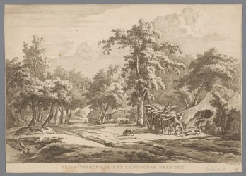 Landskap med hövagn nära Westerbork I Westerborg i landskapet Drenthe (titel på objekt) Nio ansikten i Drenthe (serietitel) IX ansikten i och nära Drenthes landskap (serietitel)