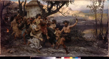 Bacchanalia. Målning av Henryk Siemiradzki (1843-1902), olja på duk, cirka 1890. Polsk konst