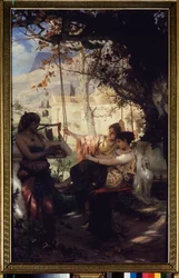 Sången om en ung slav. Målning av Henryk Siemiradzki (1843-1902), olja på duk