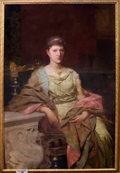 Portrait de la comtesse Tyszkiewicz (?). Peinture de Henryk Siemiradzki (1843-1902), huile sur toile