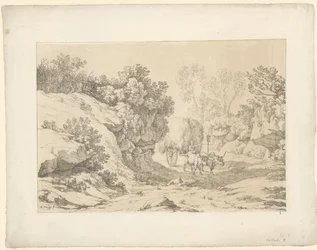 Hövagn på vägen Tentamina Lithographica (serietitel) Italienska landskap (serietitel)