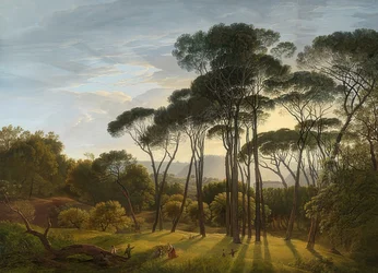 Italienskt landskap med tallar. 1807