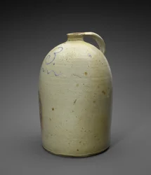 Kanna, c. 1886-1905 (saltglaserat stengods med kobolt)