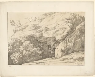 Stenar med buskar Tentamina Lithographica (serietitel) Italienska landskap (serietitel)