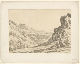 Ruin med utsikt Tentamina Lithographica (serietitel) Italienska landskap (serietitel)