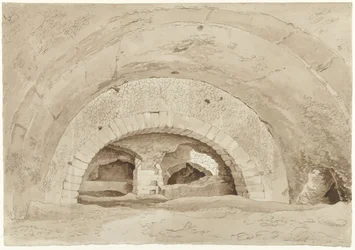 Så kallade Stables of Maecenas i Tivoli Valv av en romersk ruin