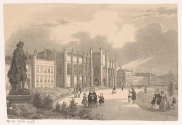 Utsikt över Willemshof i Willemspark runt 1849
