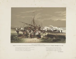 Strandscen med sörjande fiskarfruar, 1868
