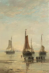 Fartyg för ankar, Scheveningen. 1860-89