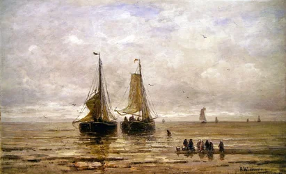 Coastal Scene (olja på duk)