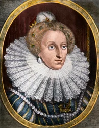 Porträtt av drottning Elizabeth I av England (gravyr)