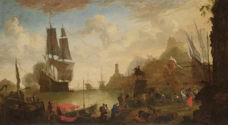 Utsikt över en italiensk hamn